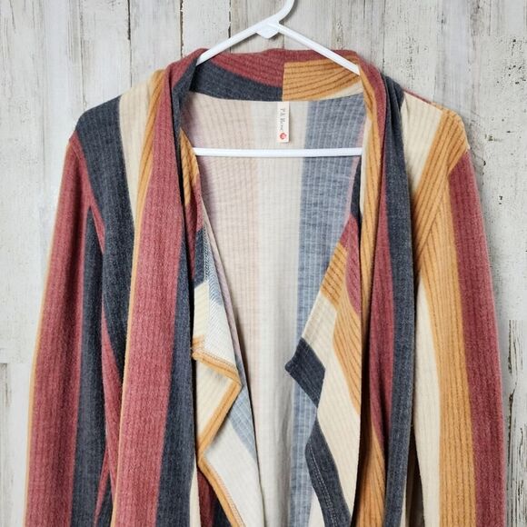 P & Rose Striped Cardigan Sweater Multicolored Size Small - Picture 4 of 10